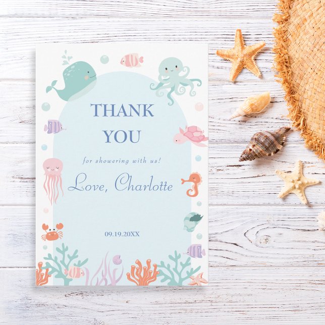 Vattenlevande undervattensdjur Baby Tack Kort (Skapare uppladdad)