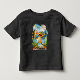 Vattenlevande Vänskap: Groda med fisk i Vatten T Shirt