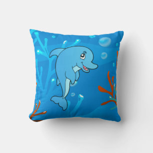 Vattenlevande vattendjup Dolphin Pillow Kudde