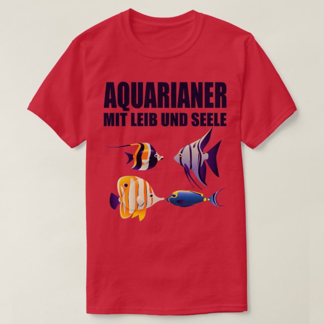 Vattenlevande vattendjur med kropp och sjö t shirt (Design framsida)