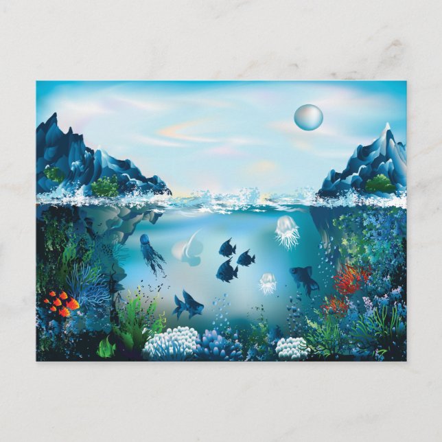 Vattenliggande Vykort (Framsida)