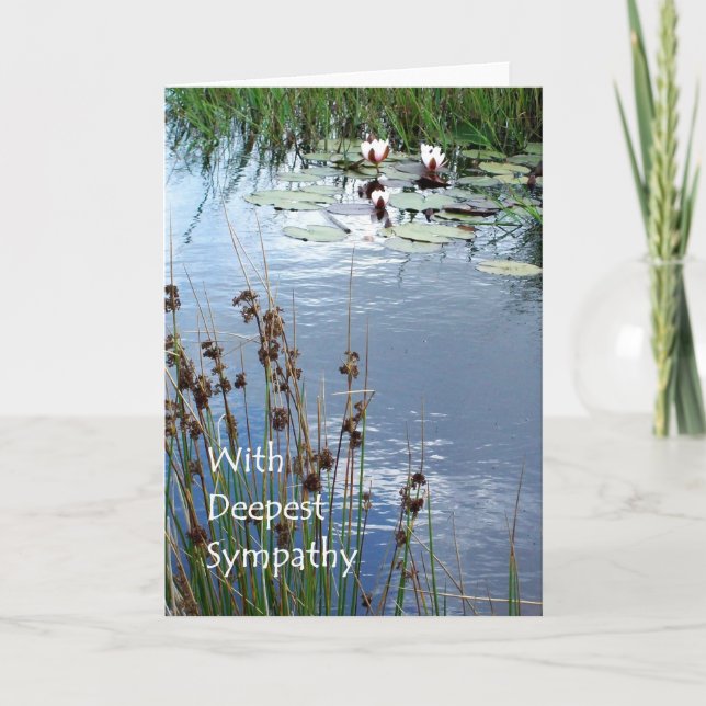 Vattenlilies Sympathy Card Kort (Framsida)