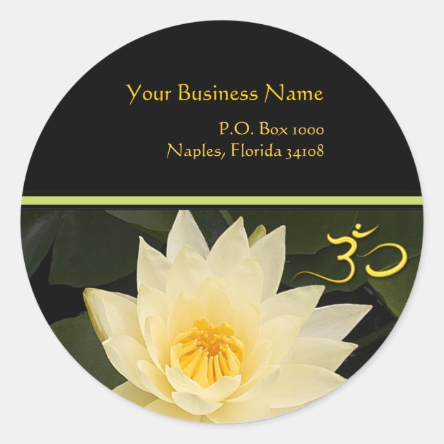 Vattenlilja, Om-dekaler Runt Klistermärke (Framsida)