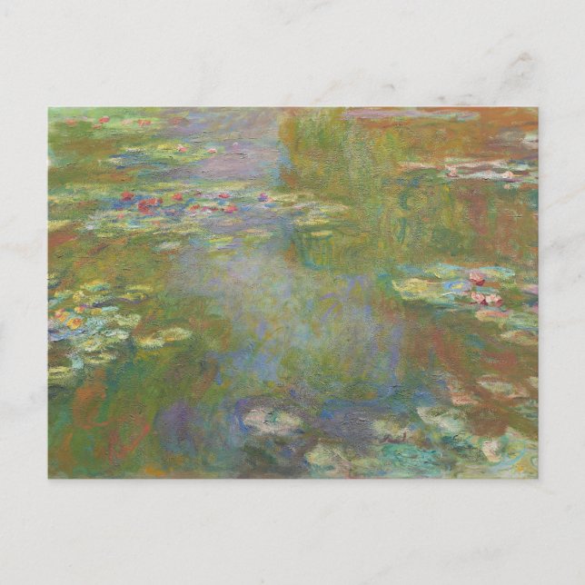 Vattenliljedammen (1917–1919) av Claude Monet. Vykort (Framsida)