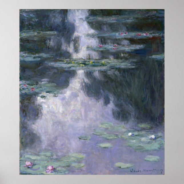Vattenliljor av Claude Monet Poster (Framsidan)