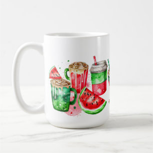 VATTENLÖS RÖD GRÖNT VITE WATERMELON-DRYCKER KAFFEMUGG