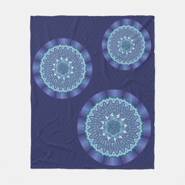 Vattenmandala Flanellfilt Fleecefilt (Framsidan)