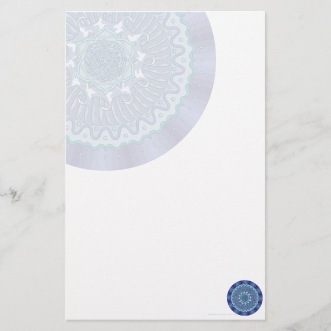Vattenmandala-papper Brevpapper (Framsida)