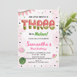 Vattenmelon 3:e födelsedagspartiets inbjudan