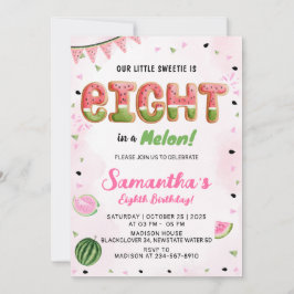 Vattenmelon 8:e Födelsedagsfest inbjudan