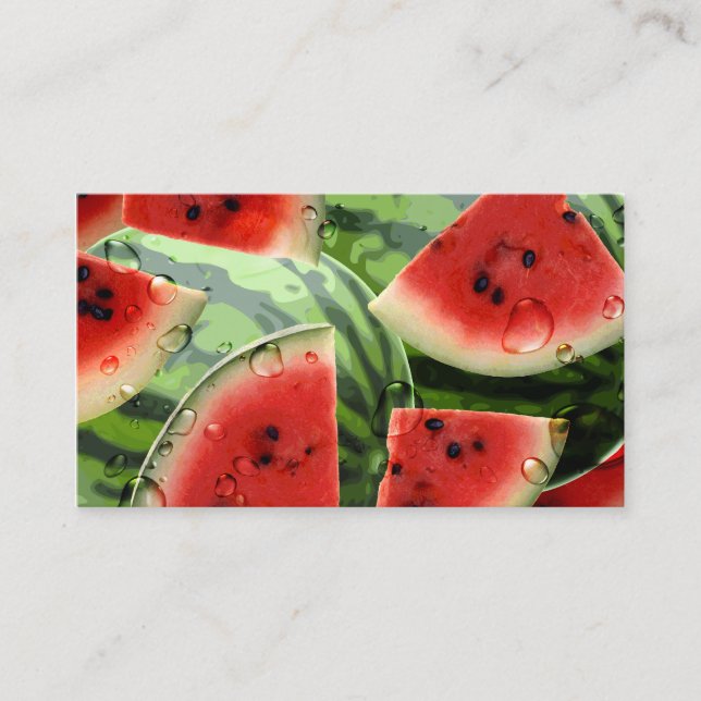 Vattenmelon-Affärskortet Papprare Visitkort (Framsida)