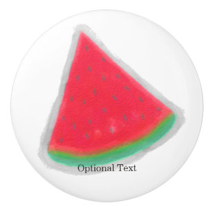 Vattenmelon Akvarell Skiva av Frukt Anpassad Knopp