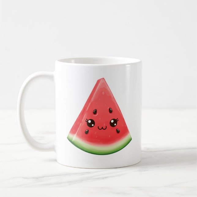 Vattenmelon Anpassad Rolig Sommarfrukt Kaffemugg (Vänster)