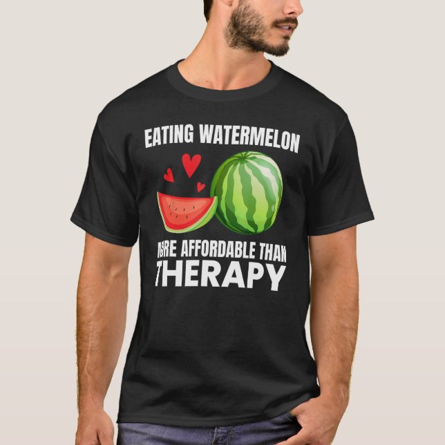 Vattenmelon är terapeutiskt funny vattenmelon fru t shirt (Framsida)