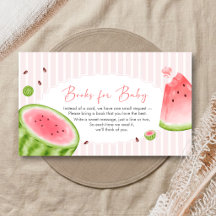 Vattenmelon Baby Shower-böcker för bebisar