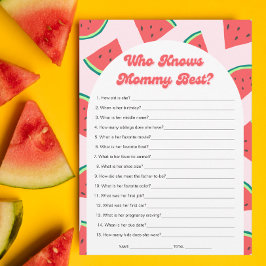 Vattenmelon Baby Shower som känner till Mammans bä Inbjudningar
