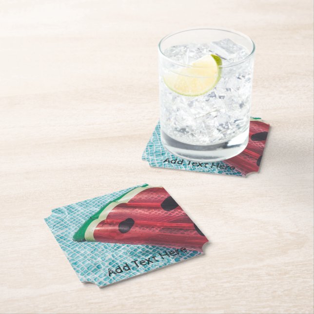 Vattenmelon Bassäng Flyter i Swimming Bassäng Underlägg Papper (Insitu)