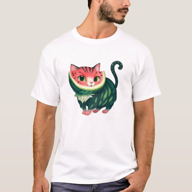 Vattenmelon Cat T Shirt (Framsida)