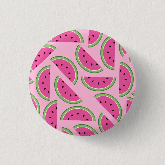 Vattenmelon Cute 1st Birthday Button Pin Knapp (Framsida)