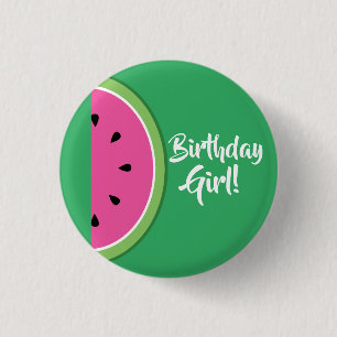 Vattenmelon Cute 1st Birthday Button Pin Knapp