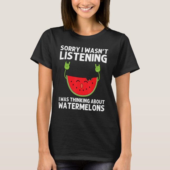 Vattenmelon Designs För Män Kvinnor Sommar Frukt Ä T Shirt (Framsida)