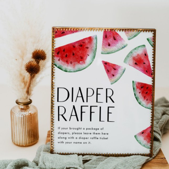 Vattenmelon Diaper Raffle Sign Poster (Skapare uppladdad)