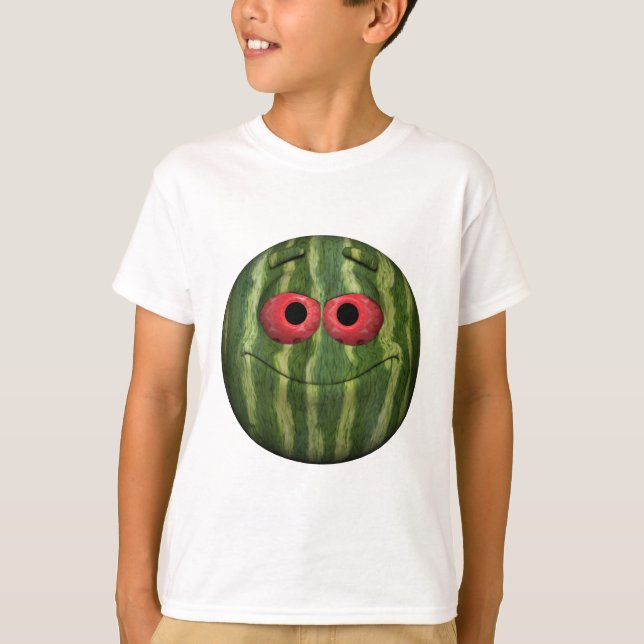Vattenmelon Emoticon T Shirt (Framsida)