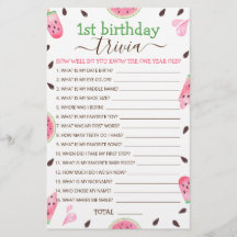 Vattenmelon en i en melon 1:a födelsedagslek