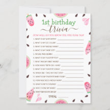 Vattenmelon en i en melon 1:a födelsedagslek