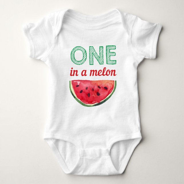 Vattenmelon en i för flickapojke för melon gullig t shirt (Framsida)