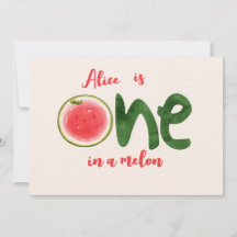 Vattenmelon en i melon första födelsedagen