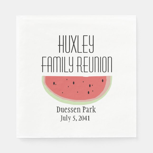 Vattenmelon Familjeåterträff Servett (Framsidan)