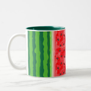 Vattenmelon färsk sommarfrukt Två-Tonad mugg