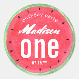 Vattenmelon | Födelsedagsfest | Klistermärke