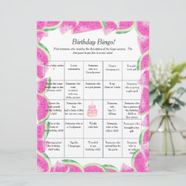 Vattenmelon Födelsedagsfynd Gästbingo spelkort Julkort
