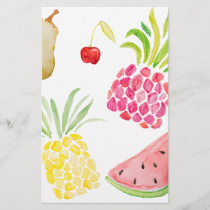 Vattenmelon för ananas för vattenfärgfrukt brevpapper