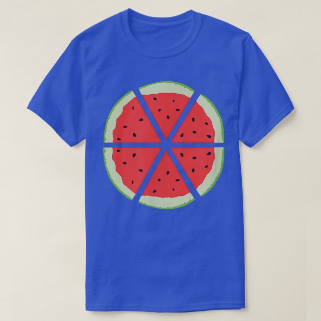 Vattenmelon Fruit Pizza Art för vegetarianer och V T Shirt (Design framsida)