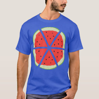 Vattenmelon Fruit Pizza Art för vegetarianer och V T Shirt