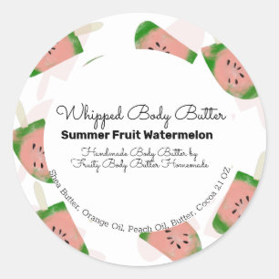Vattenmelon Fruit Pop Body Butter Bad Branding Runt Klistermärke