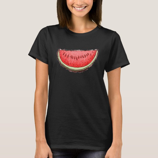 Vattenmelon Frukt Gör-det-själv Par Grupp Fest Hal T Shirt (Framsida)