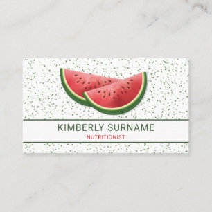 Vattenmelon Frukt Skivor Nutritionist Dietist Visitkort