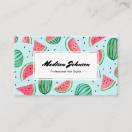 Vattenmelon Fruktmonogram Anpassad | Affärskort Visitkort