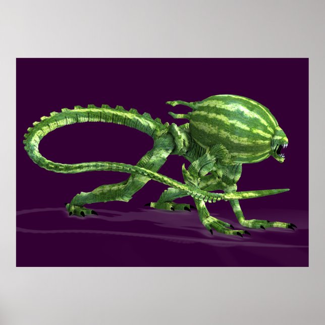 Vattenmelon Galactic Creature Poster (Framsidan)