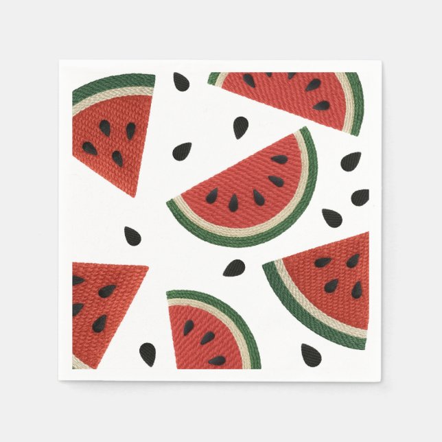 Vattenmelon Garn Hur Som Helst Slicer det Party  Pappersservett (Framsidan)