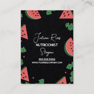 Vattenmelon Gräns Nutritionist Frukt Visitkort