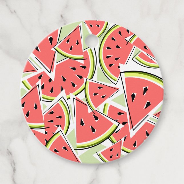 Vattenmelon, Grönt Gåvor Etiketter (Framsida)