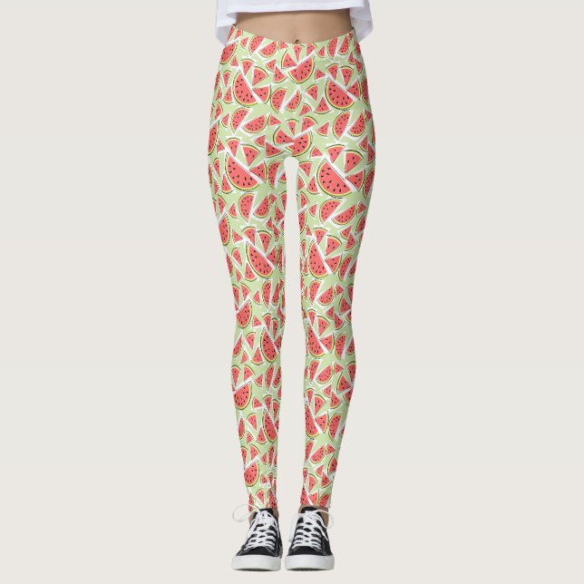 Vattenmelon Grönt Multileging Leggings (Framsida)