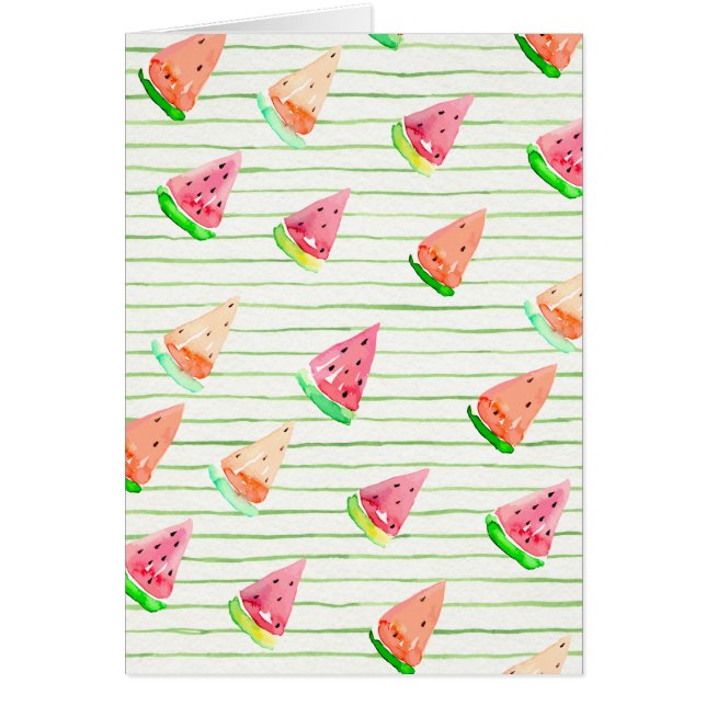 Vattenmelon Hälsningskort (Framsidan)