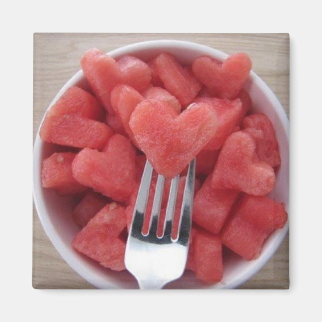 Vattenmelon Heart Magnet (Framsidan)