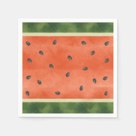 Vattenmelon Hur Du än Skär den Sommarfest Pappersservett